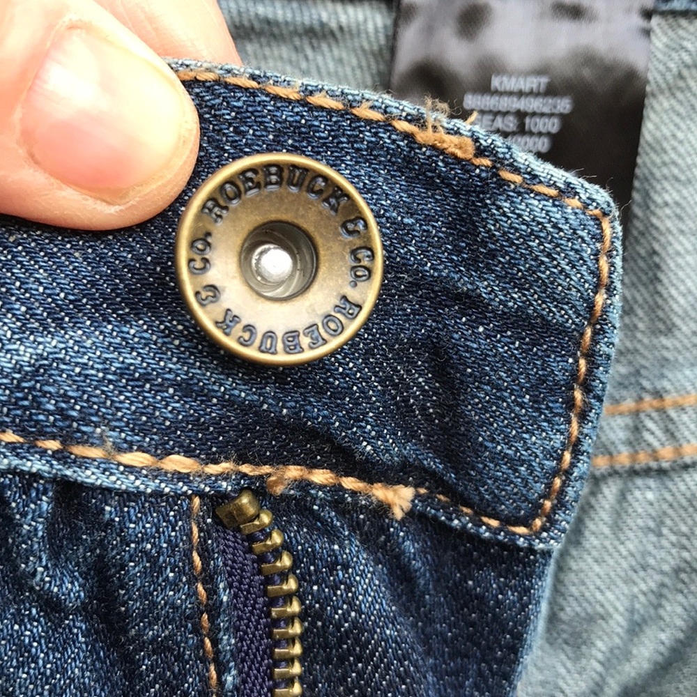 NWT Roebuck & Co Heritage Relaxed Denim Blue Jeans Boy 18 Kmart Adjustable Waist